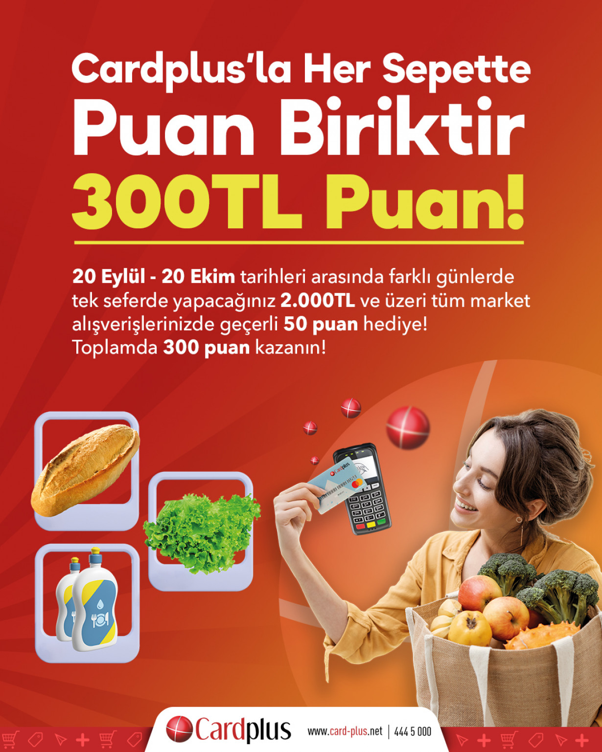 Novabank Cardplus&#039;la her sepette puan biriktir! 300 TL puan!